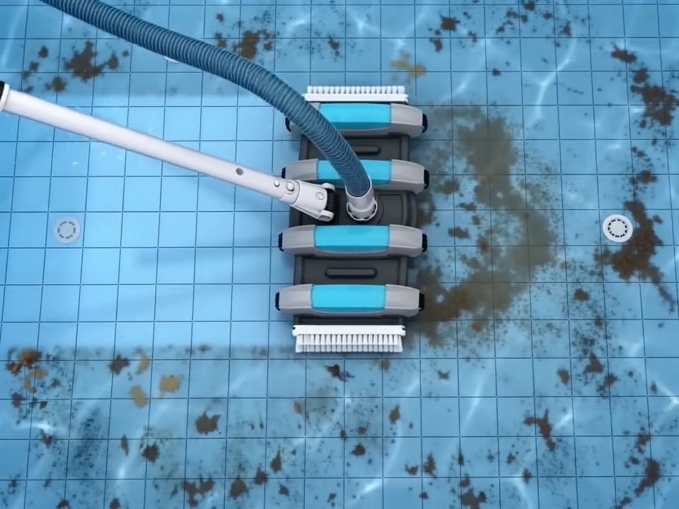 17.5&Prime; Pool Vacuum Head – Hydrodynamic Design, Flexible & Weighted for All Surfac