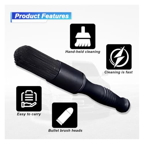 Black Car Parts Washer Brush – Bullet Head Parts Cleaning Brush