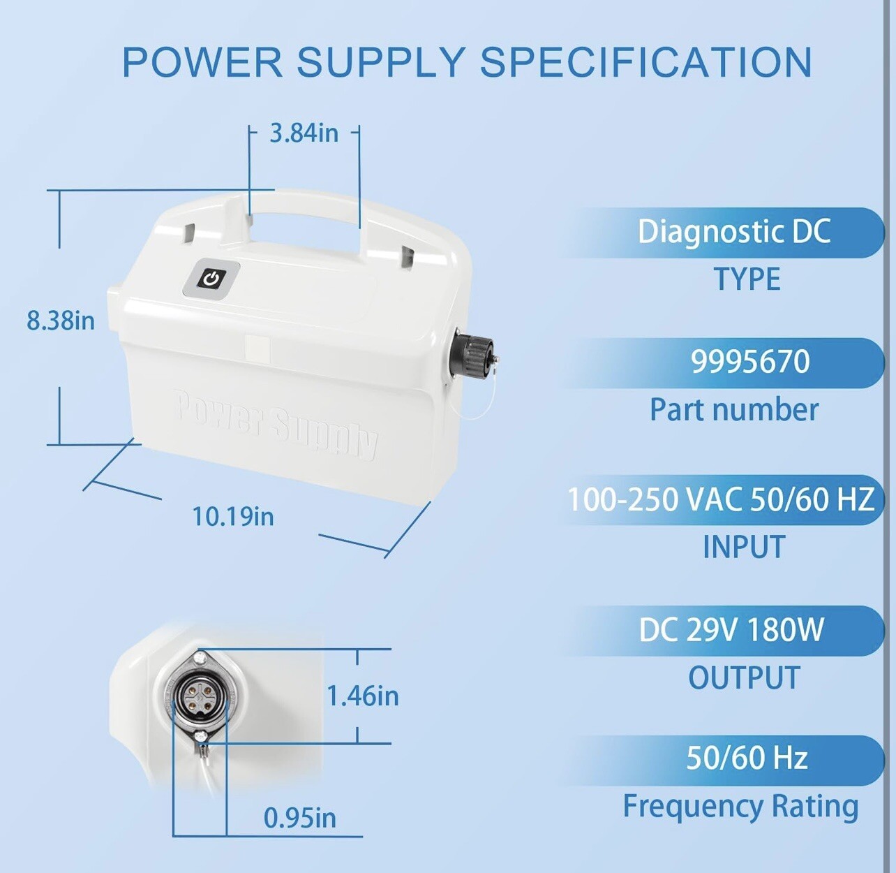 9995678-US-ASSY Power Supply with 58984402L Power Cord for Dolphin Pool Cleaner