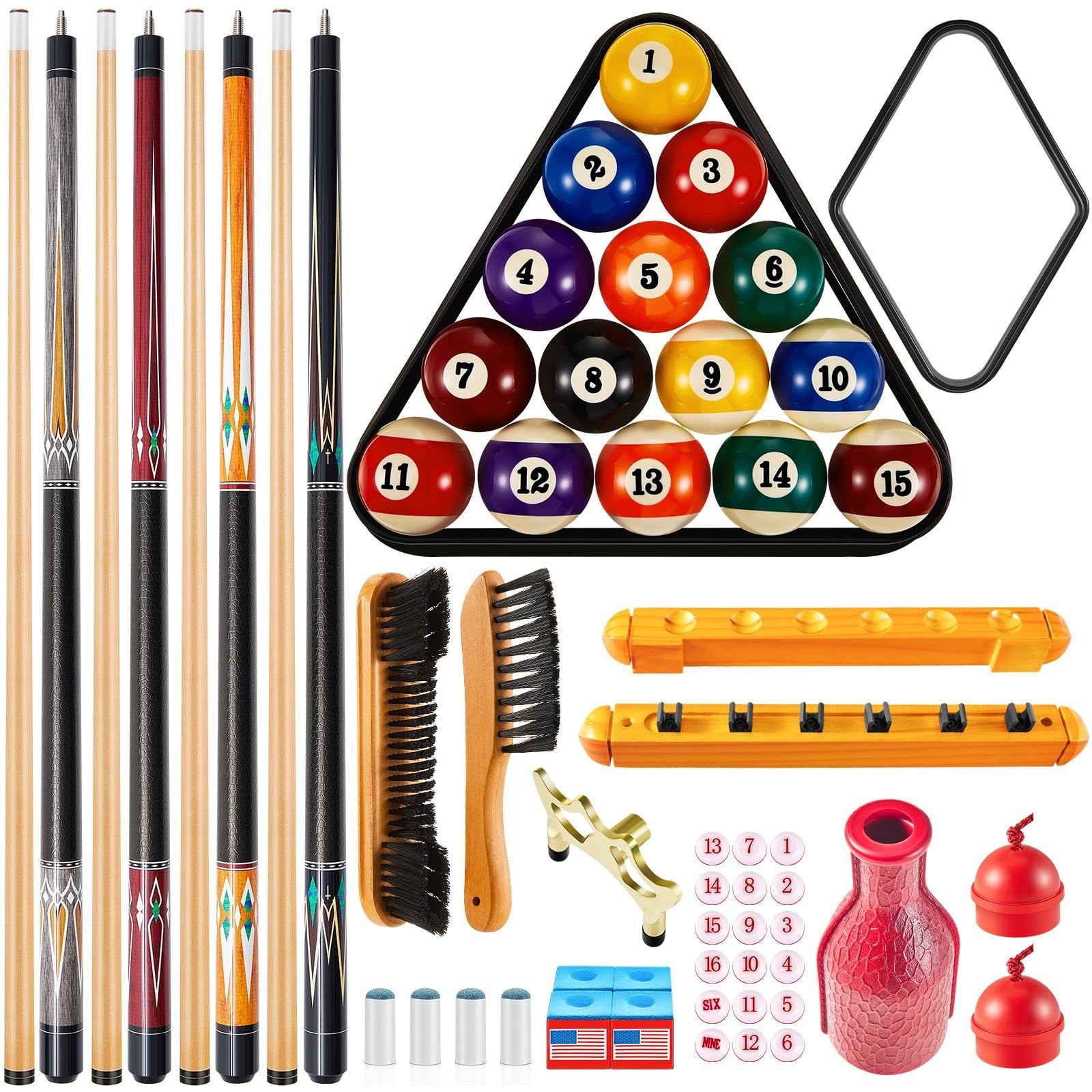 Liliful Pool Table Accessories Billiards Accessories Billiard Pool Balls with…