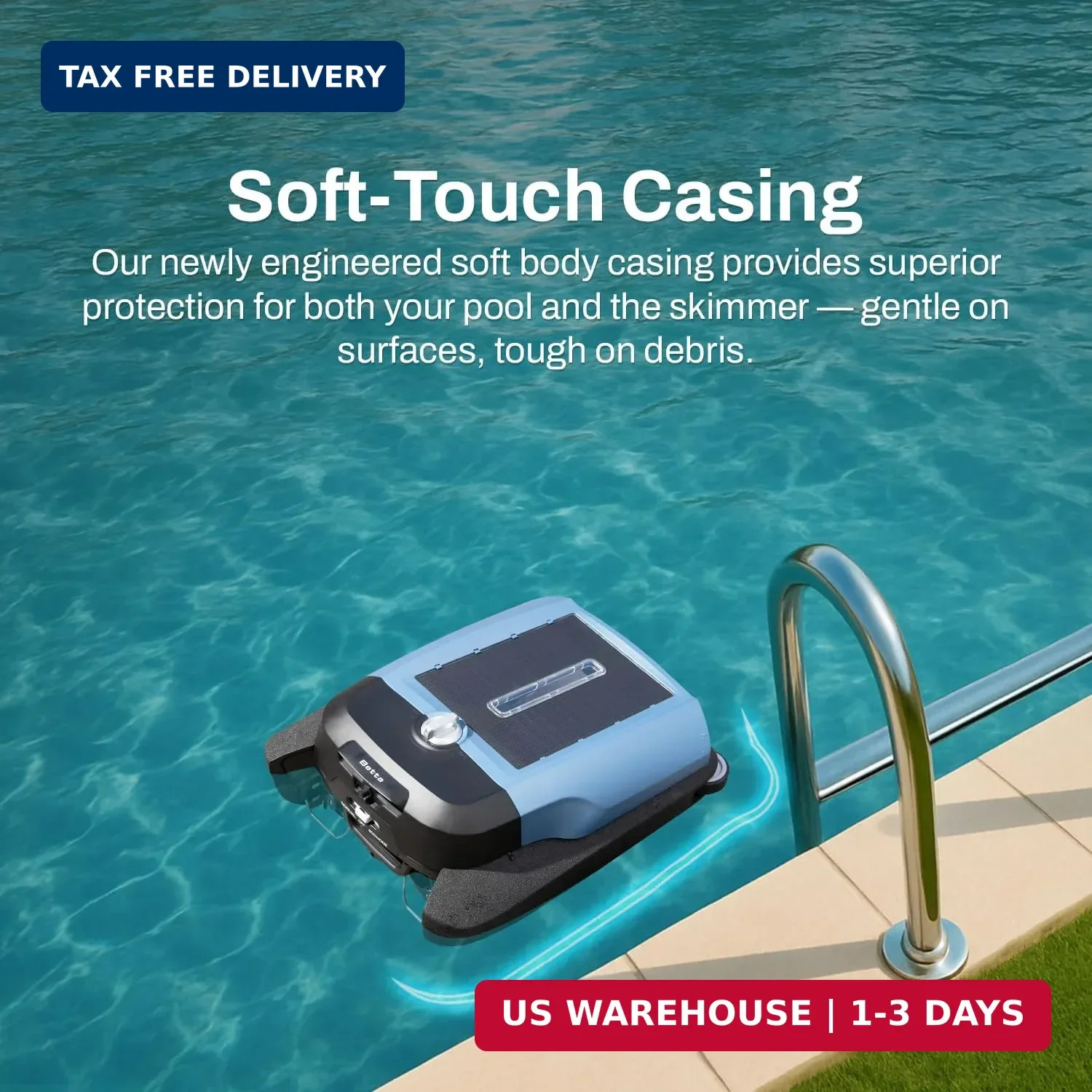 Betta Flex Solar-Powered Robotic Pool Skimmer – Cordless with Dual Cleaning Mode