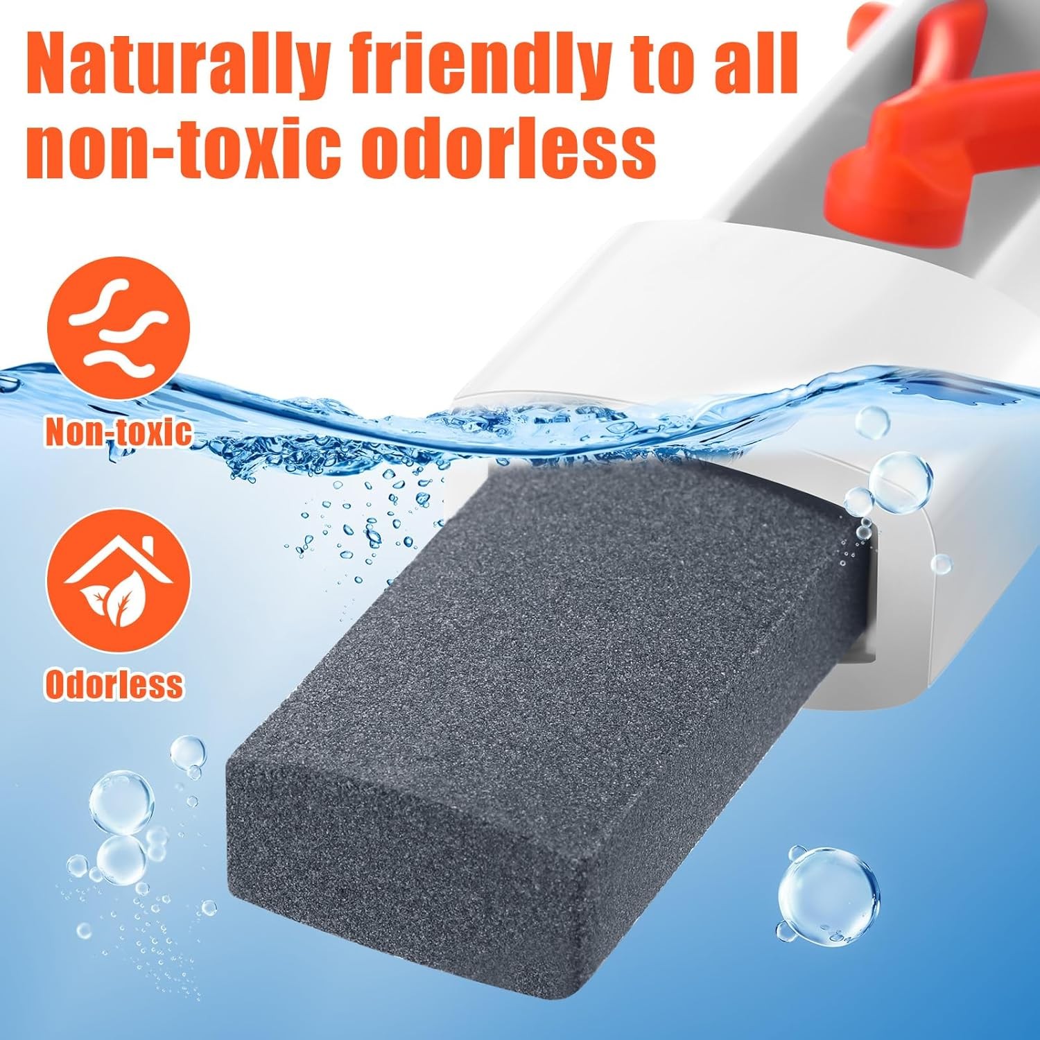 Demissle 6 Pcs Pool Pumice Stone for Cleaning with Handle Stain Eraser Hard Wate