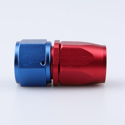 -10 AN Straight Swivel Hose End Fitting Aluminum Red 10AN Straight – Red/Blue