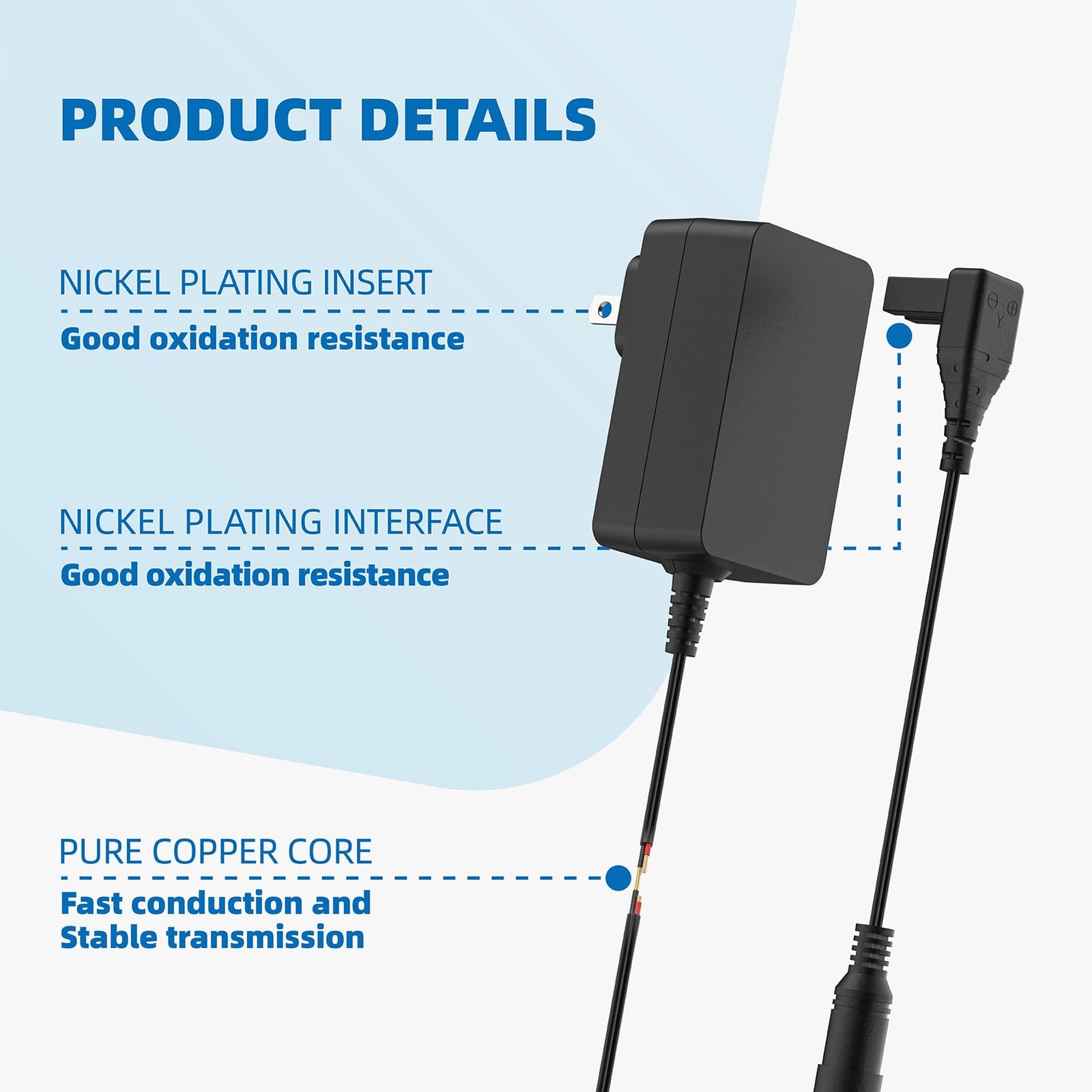 Charger for Aiper Seagull 600 1000 HJ1102 AIPURY1500, 12.6V black