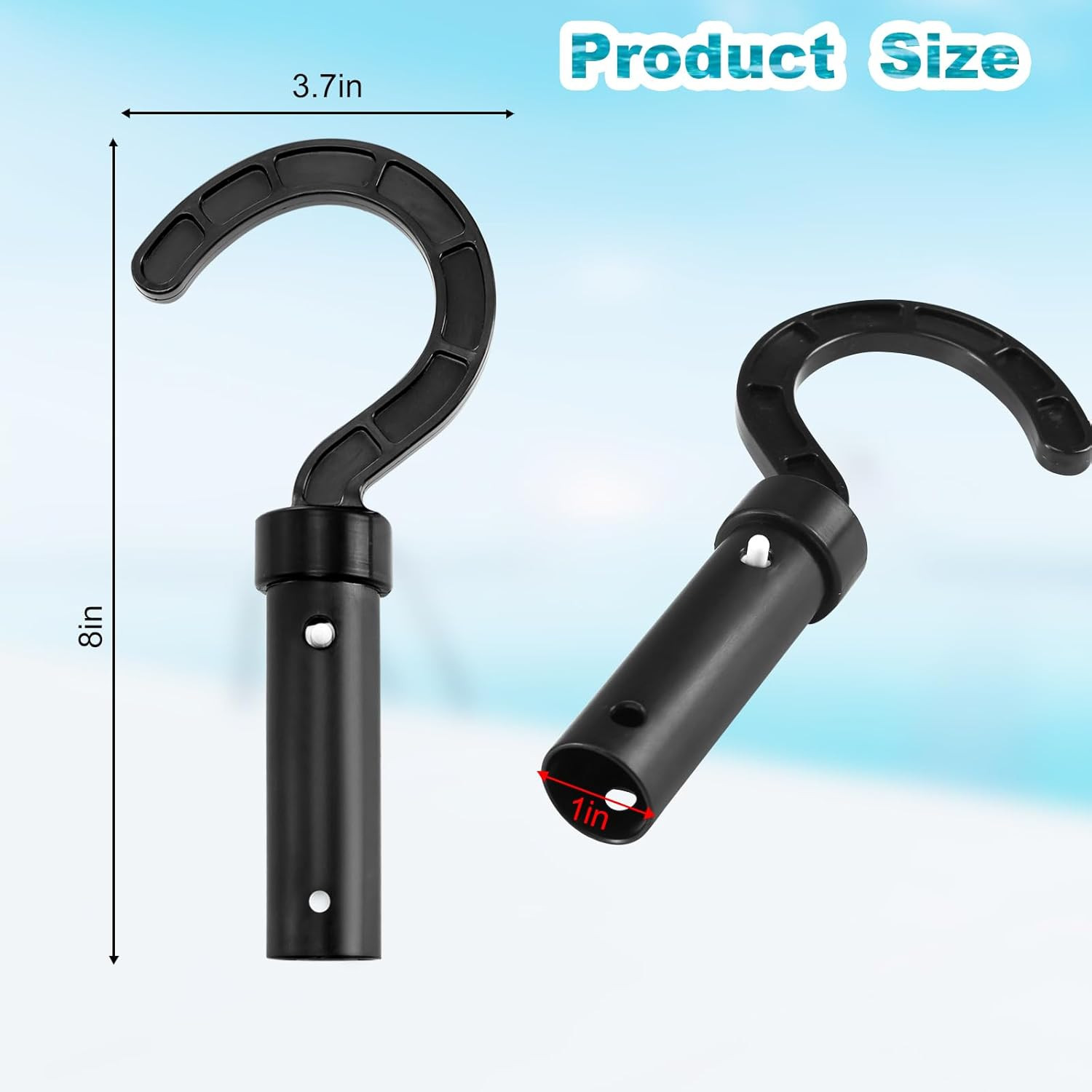 2 Pack Universal Hook for Robotic Pool Cleaner Accessories Fits Telescopic Pole
