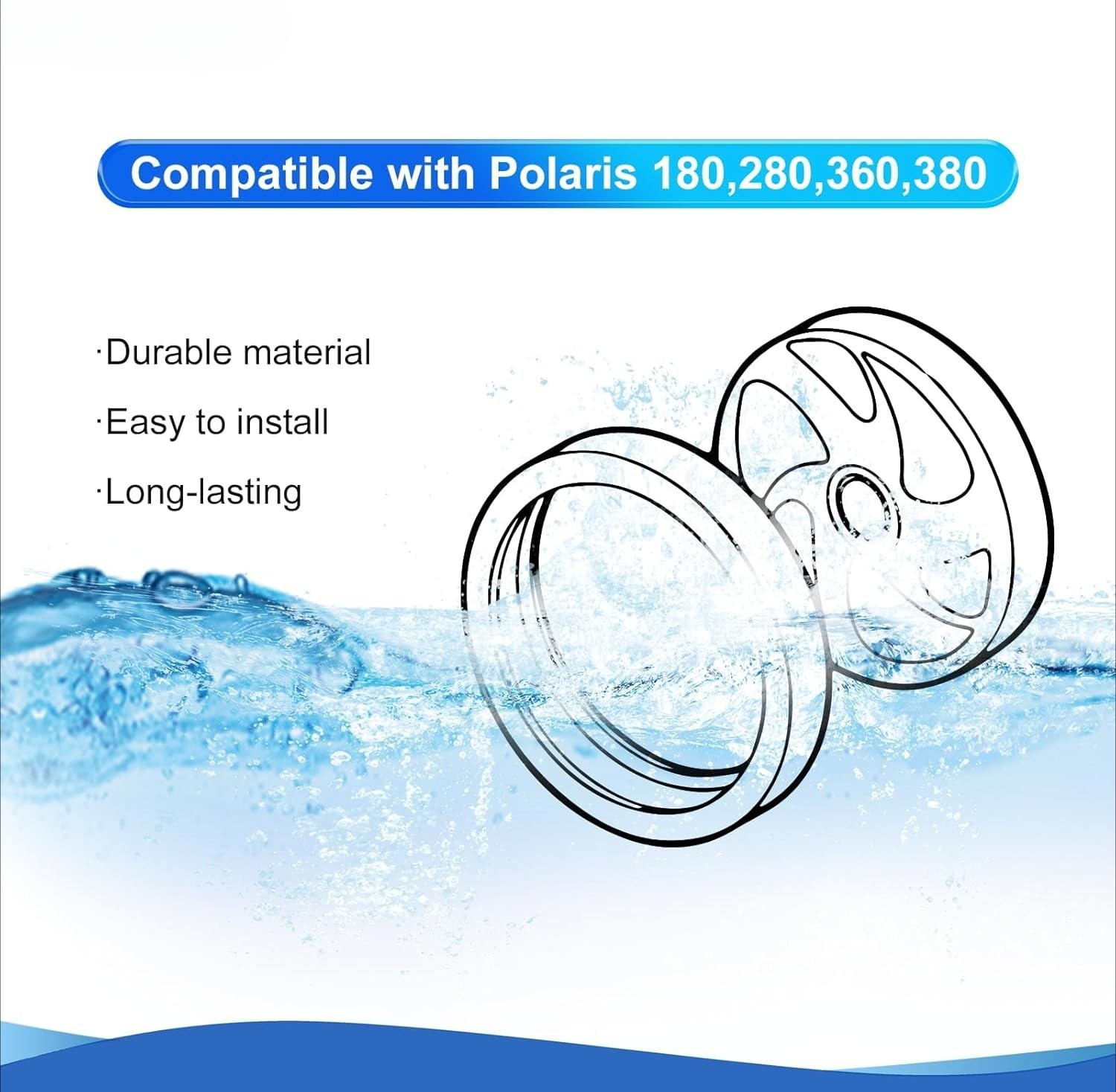 3 Pcs All Purpose Tire C10 C-10 For Zodiac Polaris 180 280 360 380 Pool Cleaner