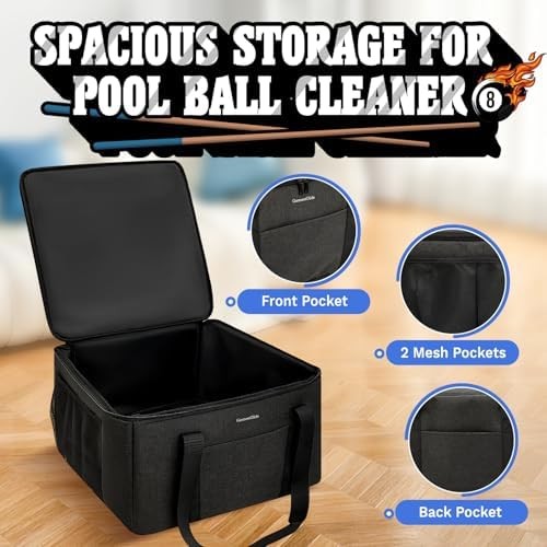Pool Ball Cleaner Storage Bag, Compatible with Most Pool Ball Cleaner Machines,