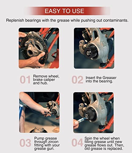 40mm & 44mm Front Rear Wheel Bearing Greaser Tool – Greasing Kit Replaces for