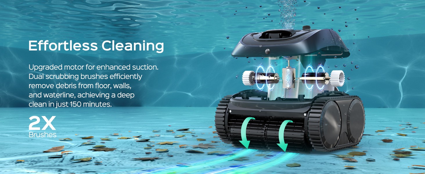 WYBOT C1 Pool Cleaner Wall Climb Cordless Robotic Pool Robot In-Ground Pools NEW