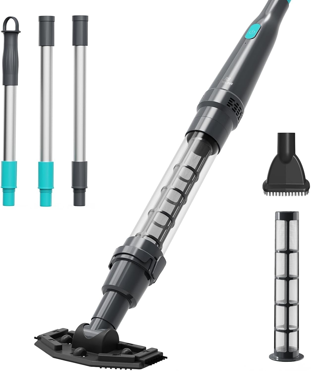 Compact Pool Cleaner with 3 Extension Tubes