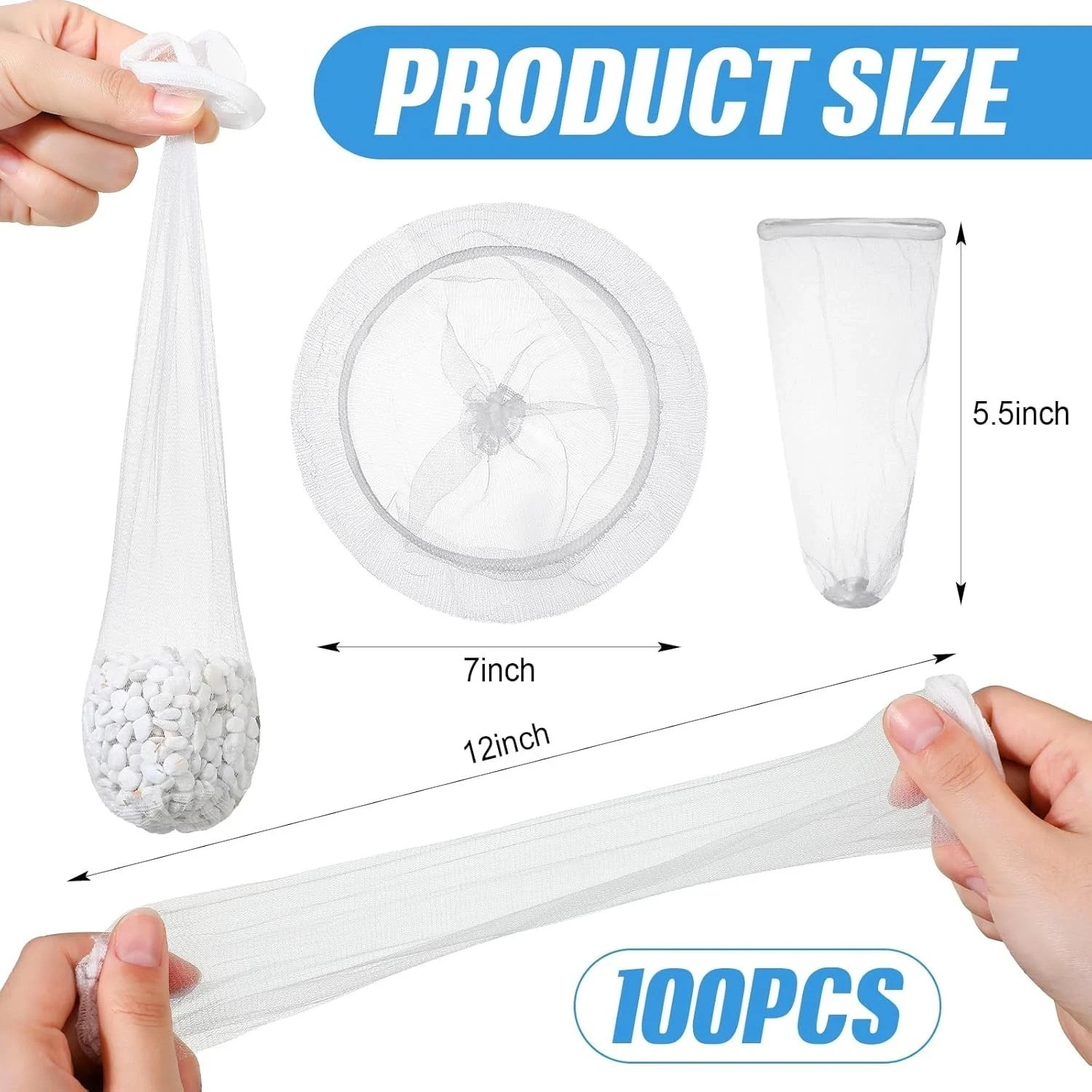 100 Pcs Pool Skimmer Socks Pool Filter Socks Pool Socks for Skimmer Basket Ingro
