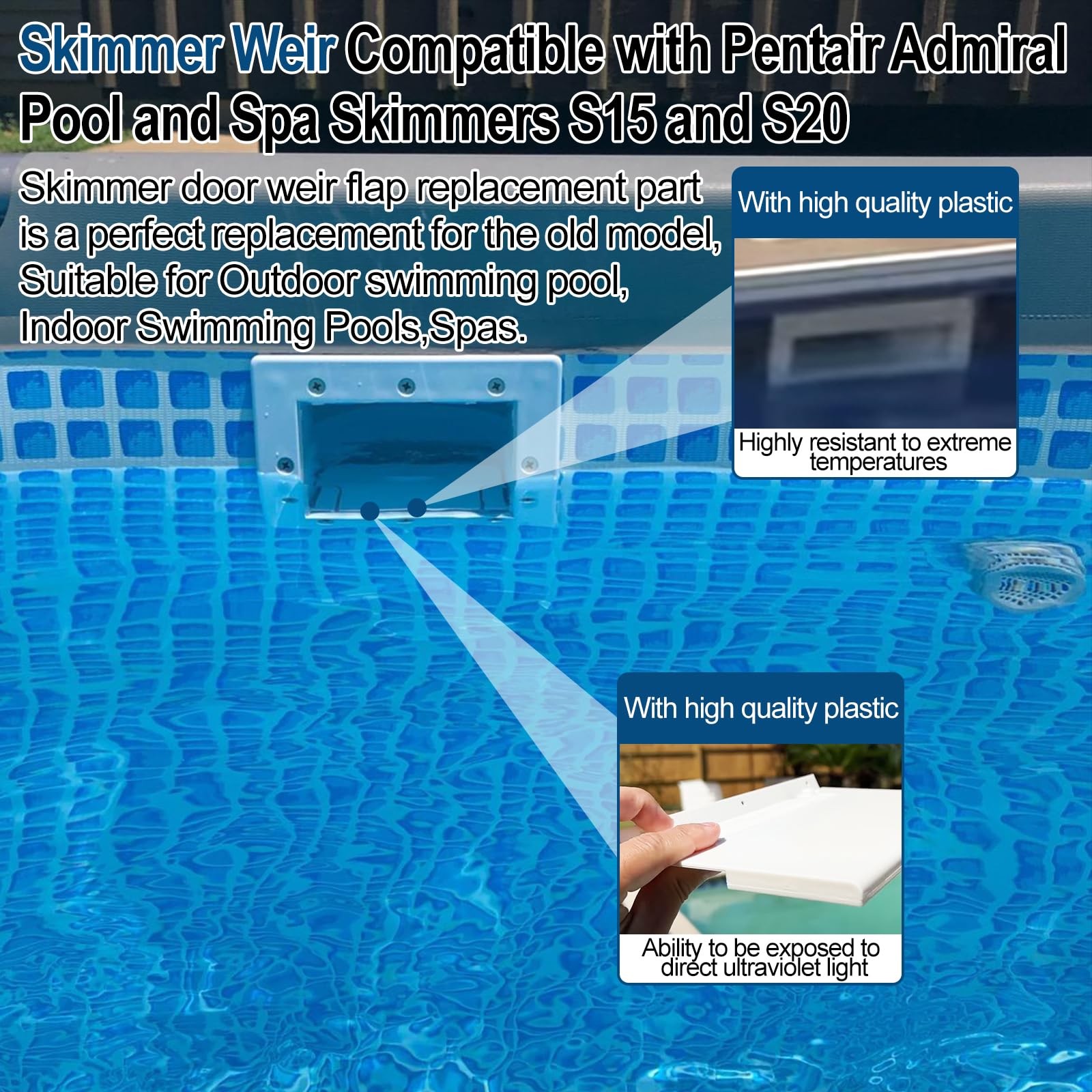 Pool Skimmer Flapper Door 85001500 Skimmer Door Weir Plate Swimming Pool Skim…