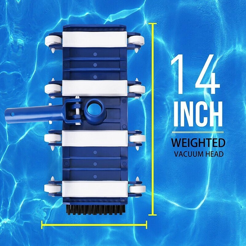 In-Ground & Above Ground Swimming Pool Weighted Vacuum Head w/ Side Brushes