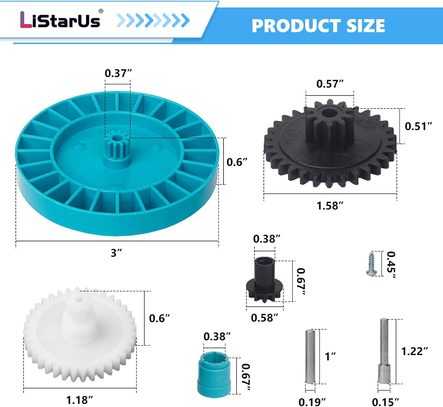 AXV079VP Medium Turbine Spindle Gear Kit Replacement for Hayward Pool Vacuum Par