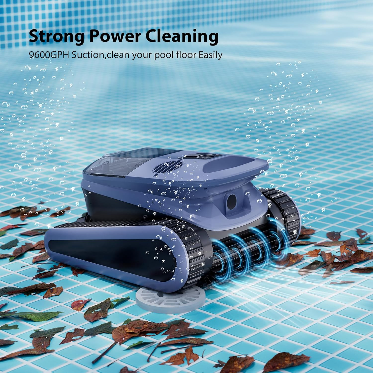 Sonar Navigation Pool Vacuum for Inground above Ground Pools, Climb Stairs Pool