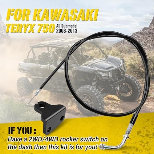 4WD Manual Lever Actuator Kit Replacement for Kawasaki Teryx 750 2008-2013