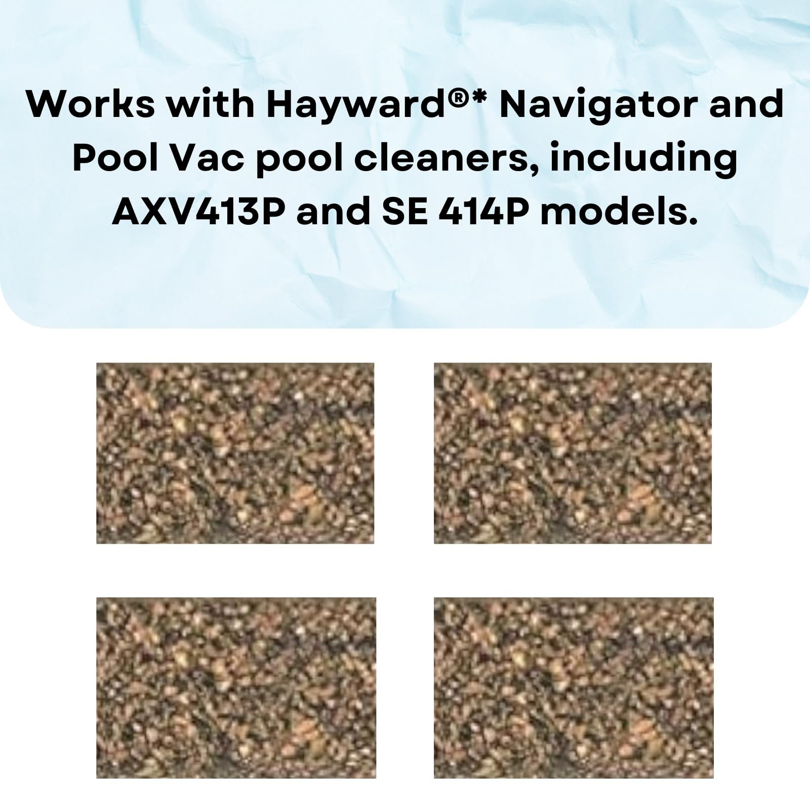 4 Pack Cork Pod Shoes for Hayward® Navigator Vinyl Pool Cleaner AXV413P, SE…