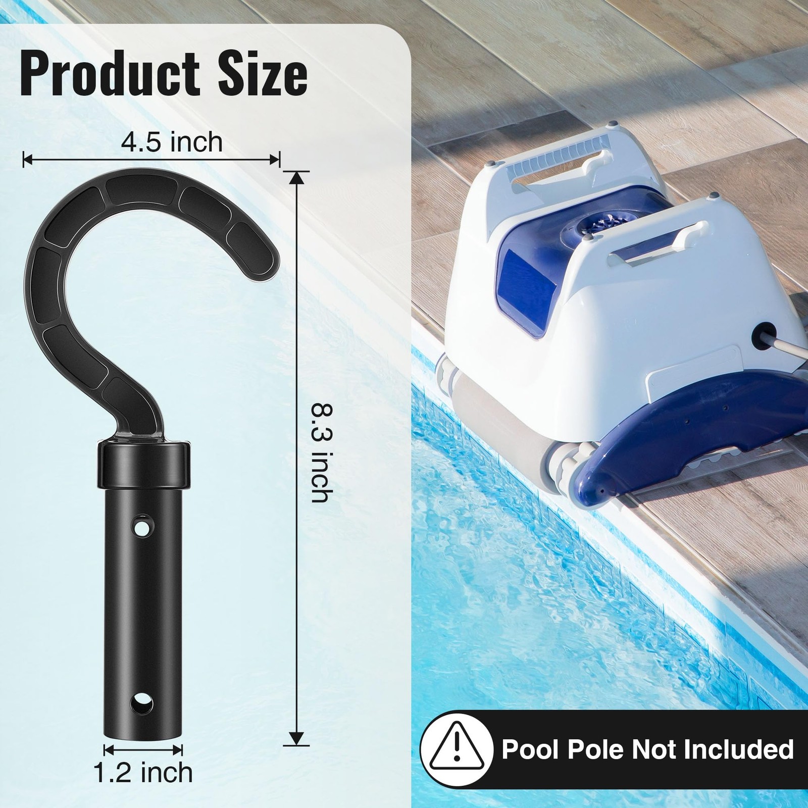Pool Robot Retrieval Hook for All Robotic Cleaners Universal Attachment