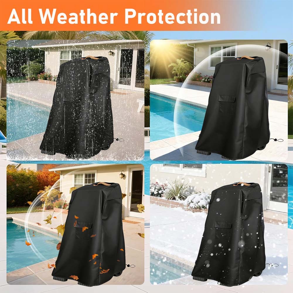 Heavy Duty Caddy Cover Waterproof Robotic Pool Cleaner UV Dust Protector Tarp