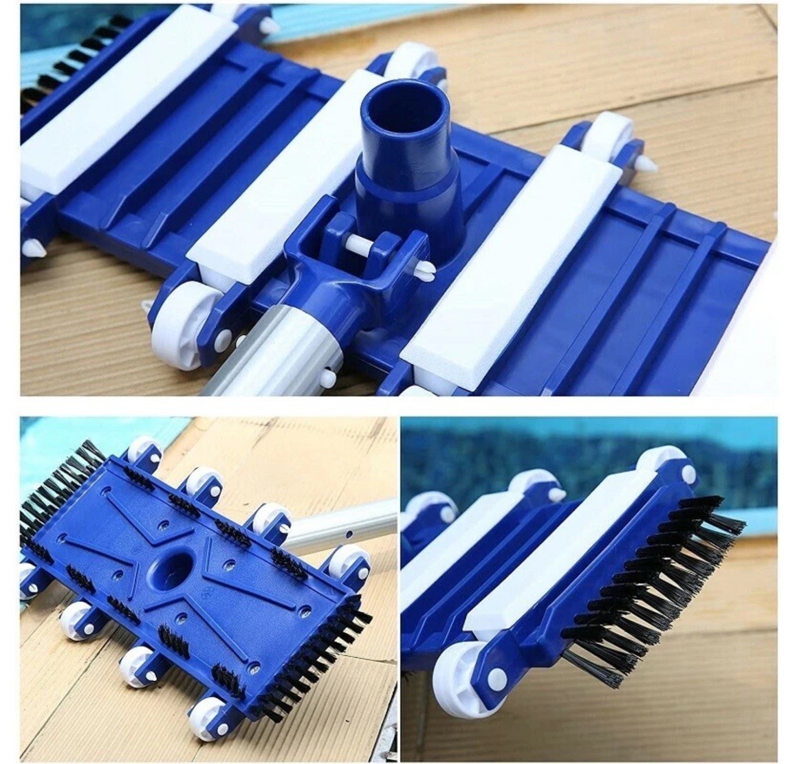 14 Inch Heavy Duty Pool Vacuum Head with Wheels for Easy Cleaning