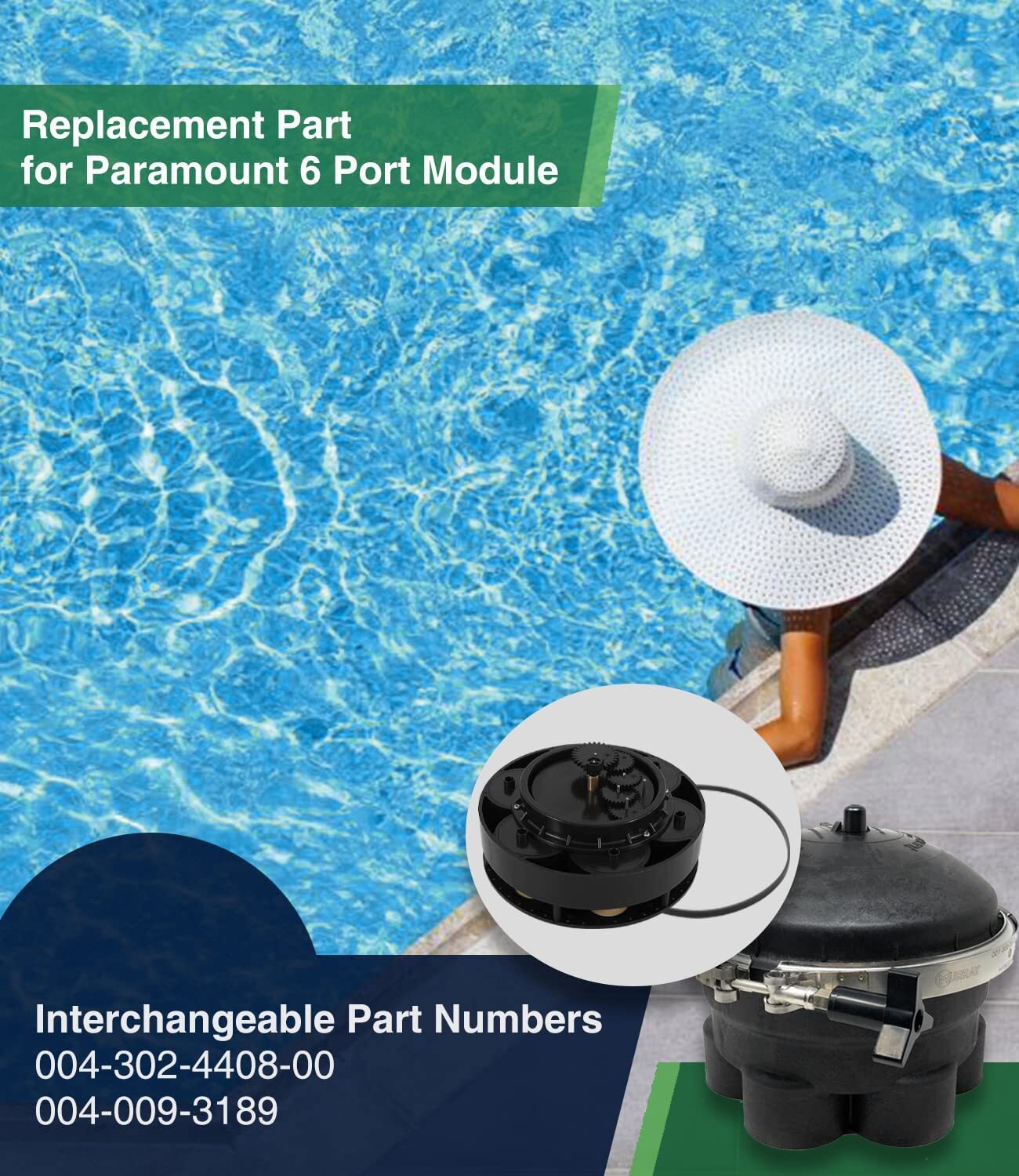 6 Port Module Water Valve 004-302-4408-00 for Paramount for Floor Pool Cleaning