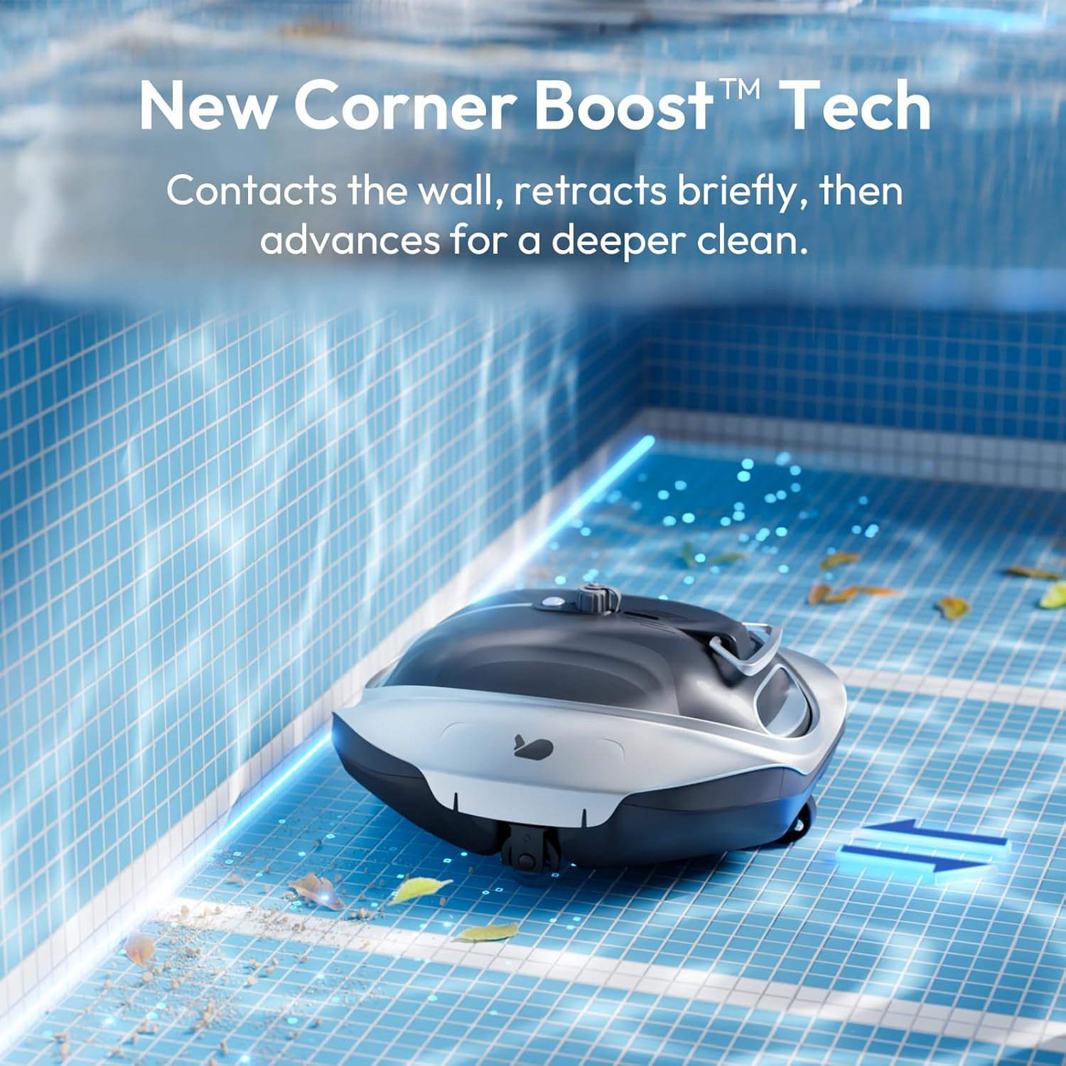 Bubot 300P Cordless Pool Vacuum for Above Ground Pool, Robotic Pool Cleaner with