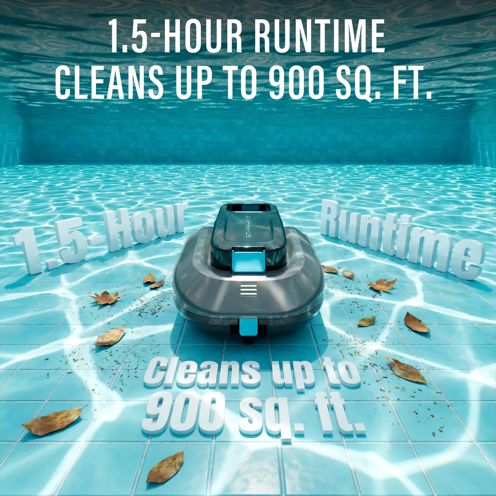 STARRYBOT Cordless Robotic Pool Cleaner with Dual high-Efficiency Motors