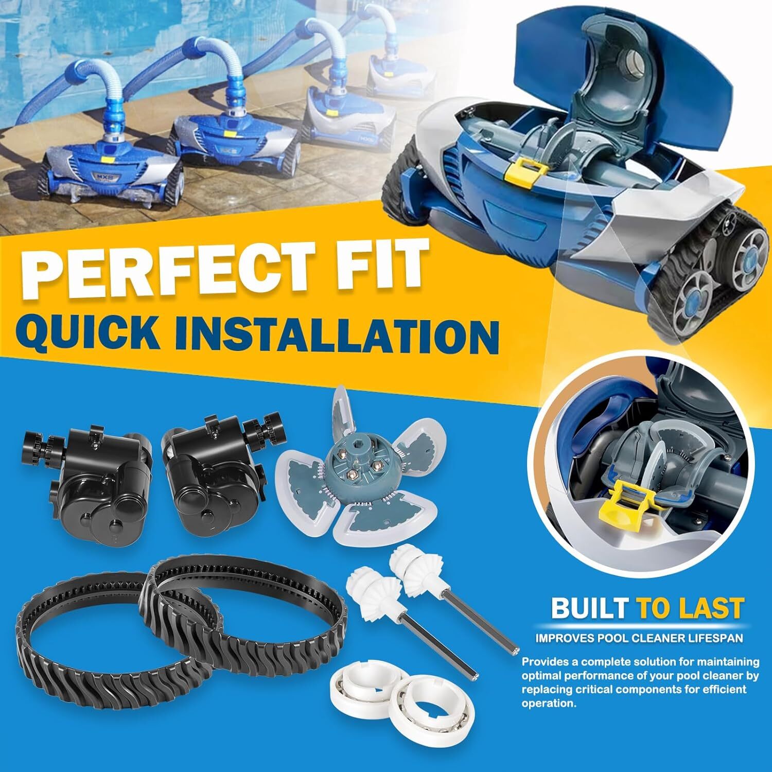 For Zodiac MX8 / Elite MX6 Elite Pool Cleaner Factory Tune Up Kit R0796200