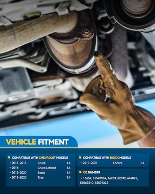 Front Catalytic Converter Kit Direct-Fit Replacement For Encore 1.4L 2013-2021