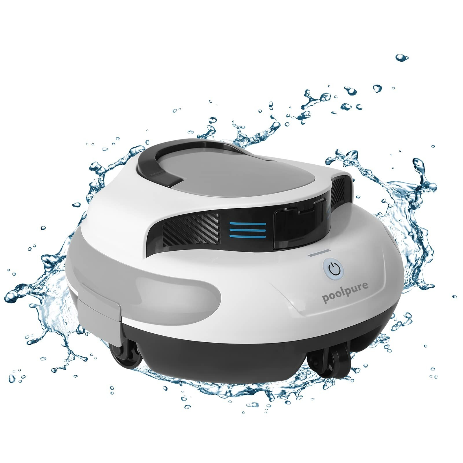 POOLPURE Robotic Pool Cleaner, Cordless Pool Automatic Vacuum with Dual Motors