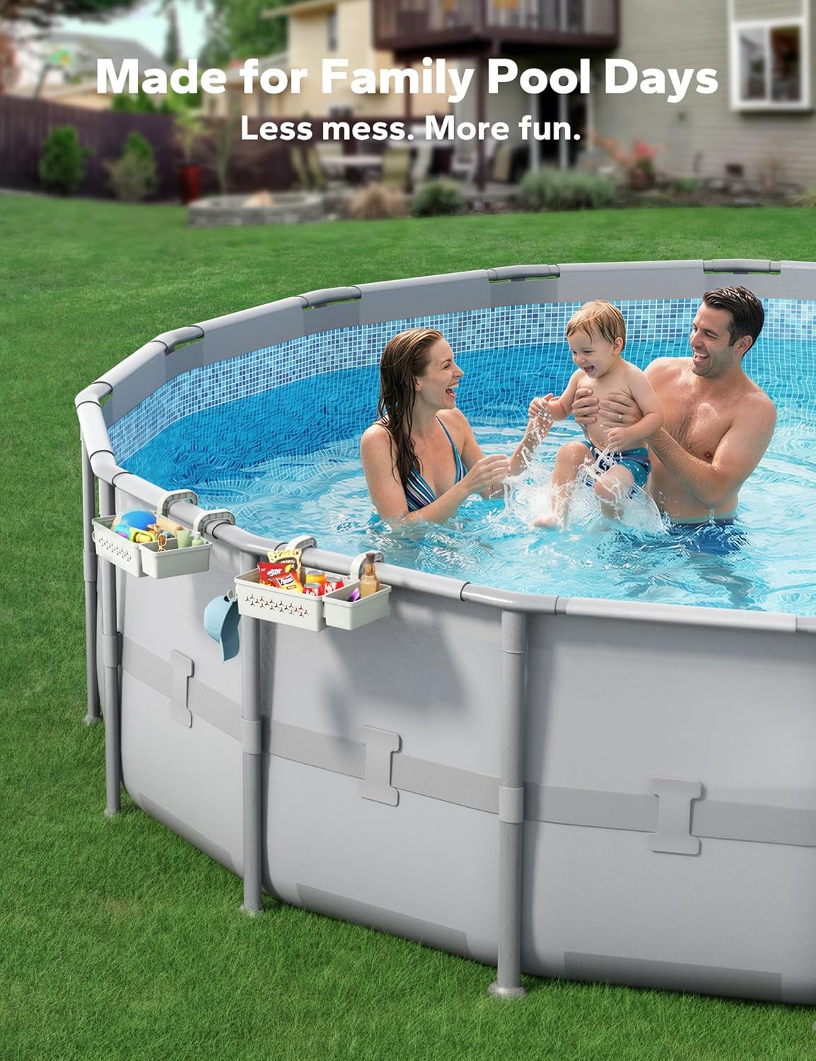 [PATENTED] 2026 Upgrade 2 Sets Poolside Storage Basket Original Above Ground