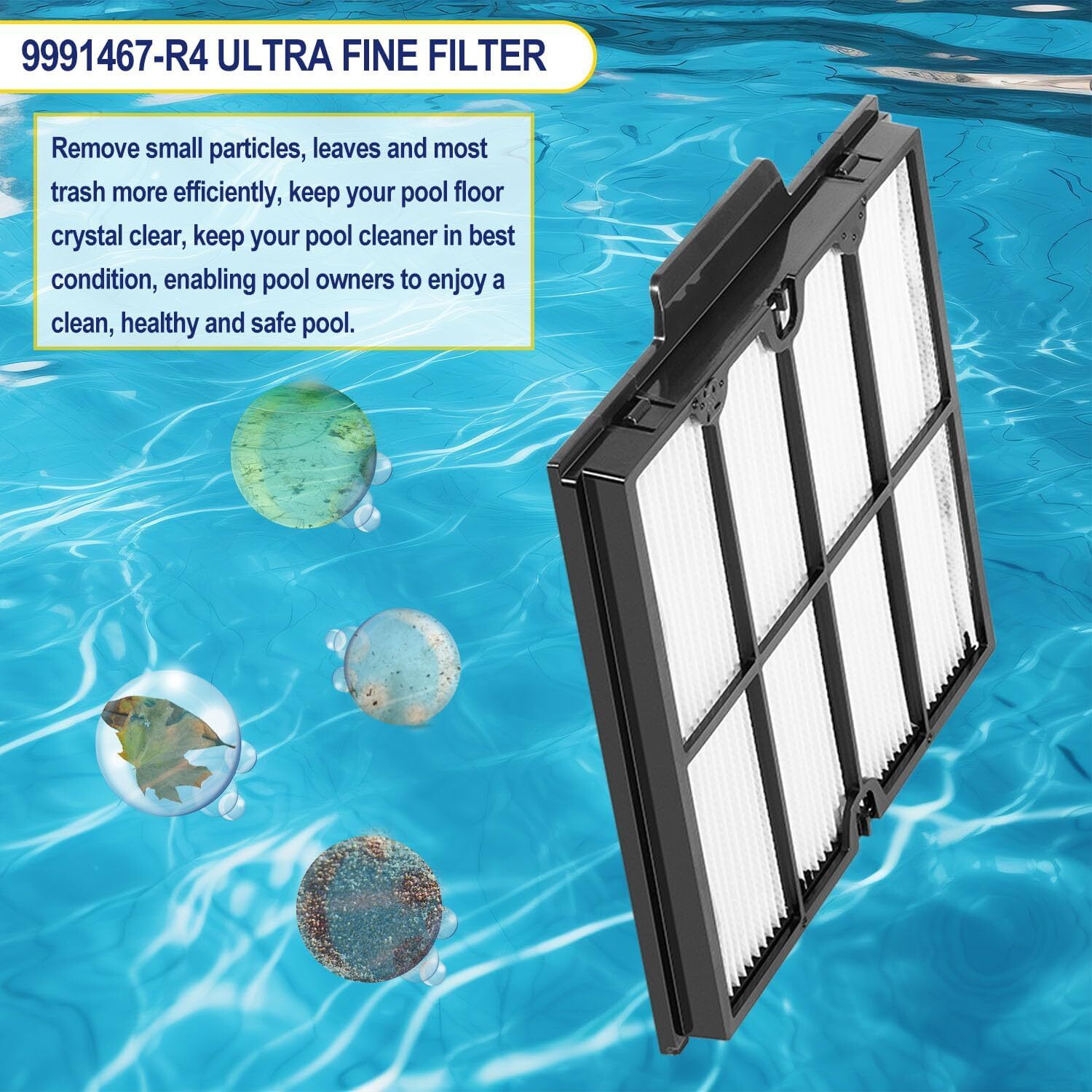 9991467-R4 Ultra Fine Filter Panels For Dolphin Active 20 30 40 60, E30 E50 E70