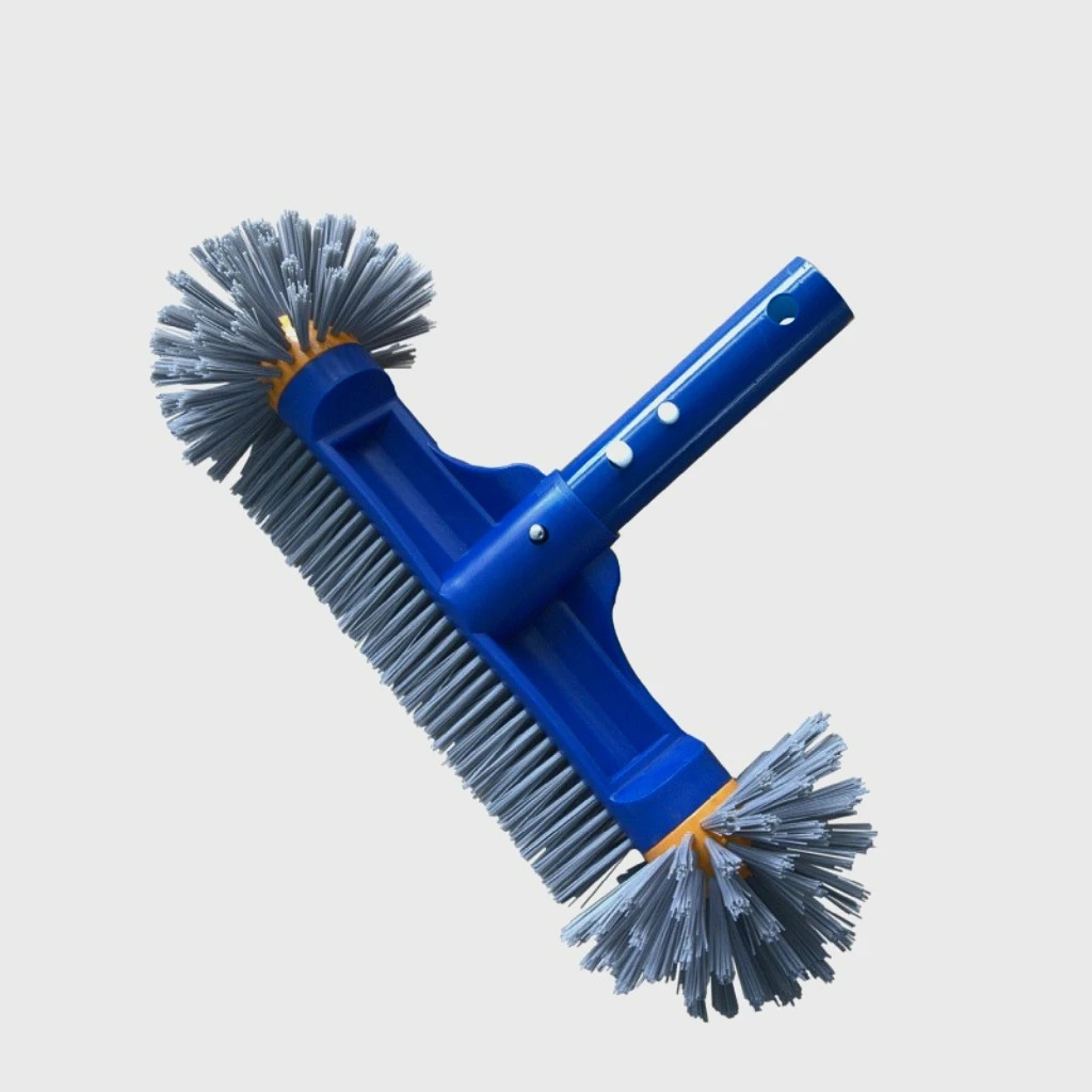 13&Prime; Heavy Duty Pool Brush Head with with Detachable Aluminum Handle for Pool Wal