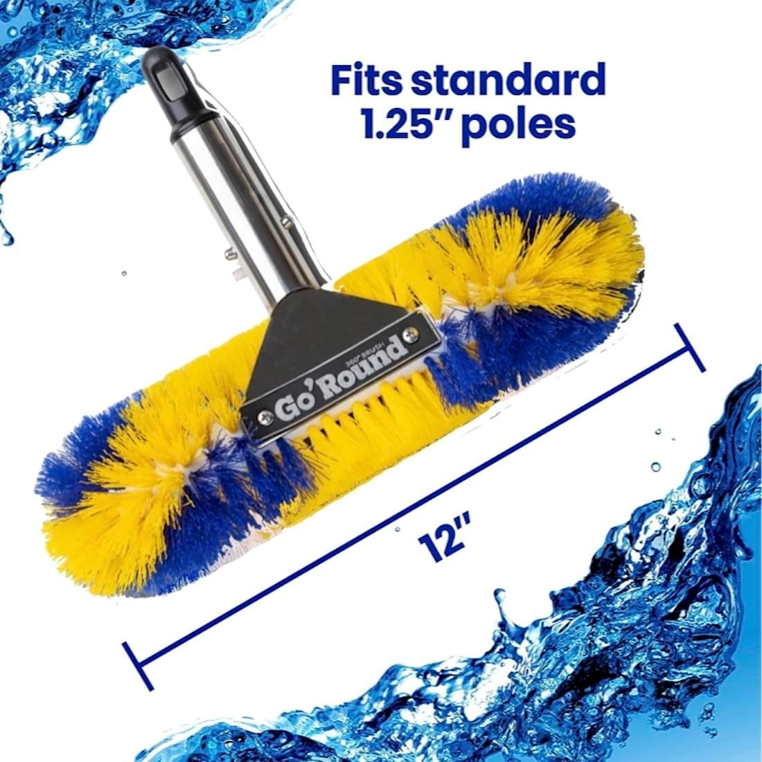 Goround 360 Pro Pool Brush 12 Inches