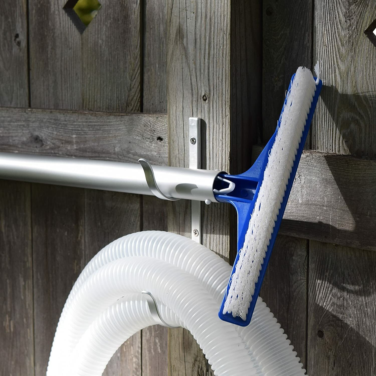 Aluminum Pool Hanger Hook for Pool Pole, Hose, Brush, Leaf Rake, Garden Tool