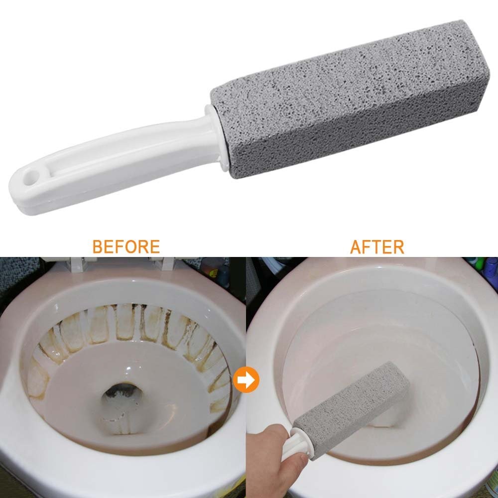 4 Pack Toilet Pumice Stone with Handle, Pumice Stone Toilet Bowl Cleaner Pumi…