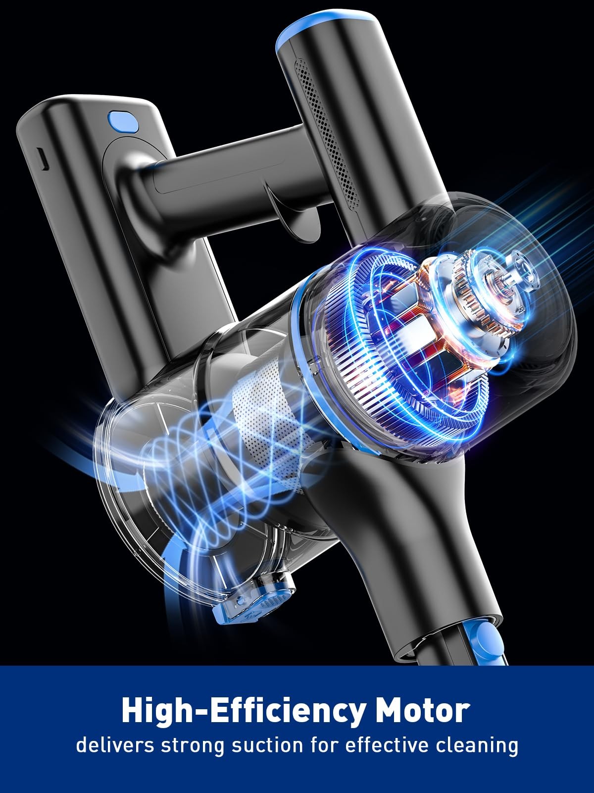 Cordless Vacuum Cleaner 8 in 1 Powerful Suction Lightweight Vacuum Cleaner fo…