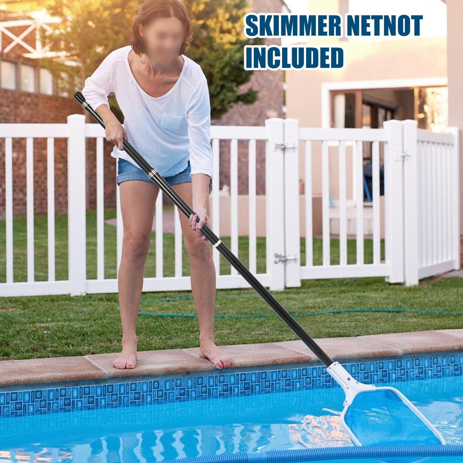 JSPJSP 12FT Carbon Fiber Telescopic Pool Cleaning Pole