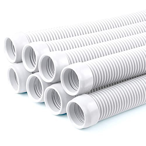 Vacuum Hose/Replacement Pool Hose -1.5” 8 Hoses for Pool,Spa White