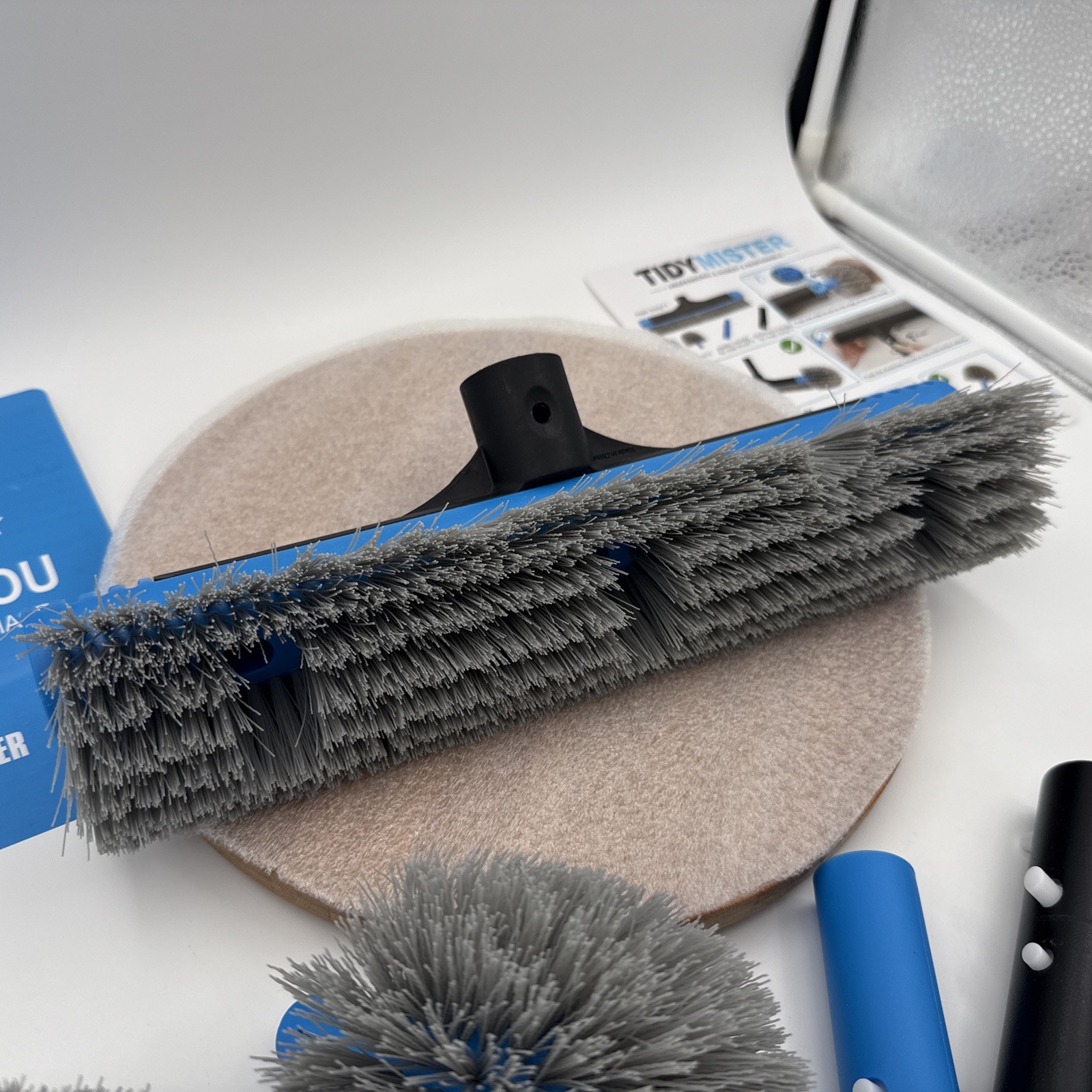 20 » 2 in 1 Pool Brush Head Cobweb Duster Heavy Duty Pool Cleaning Detachable…