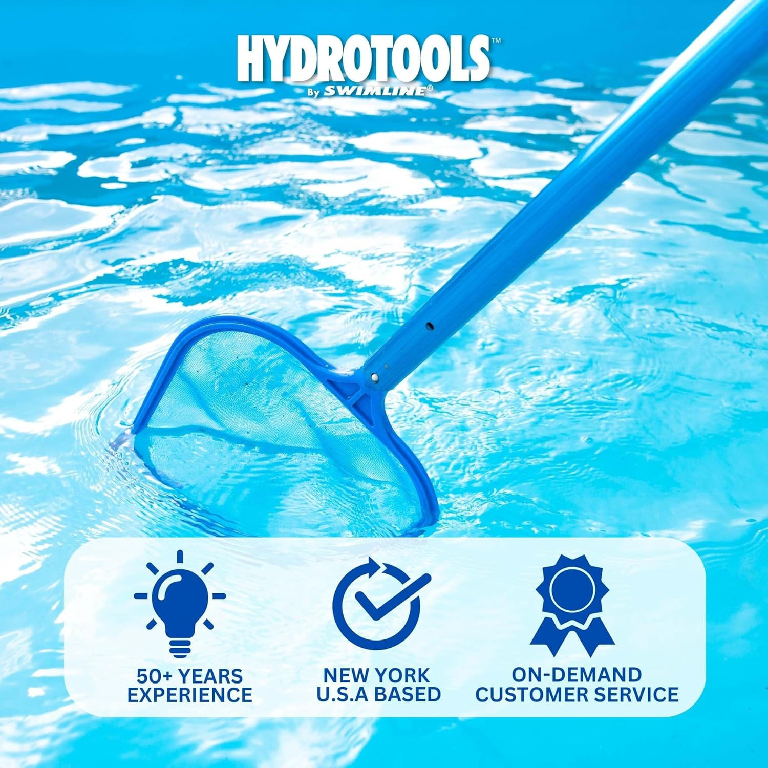 Recogedor de hojas Swimline con poste telescópico de aluminio ajustable de 48&Prime;