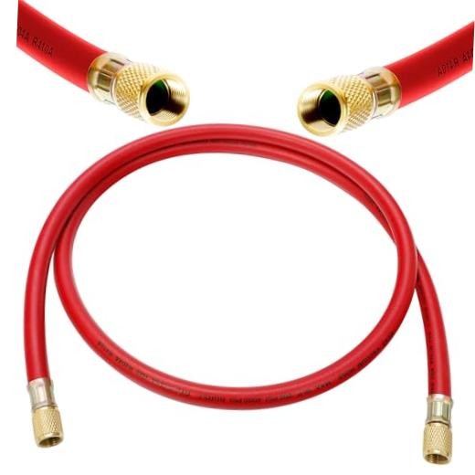 New 3/8&Prime; HVAC Vacuum Hose, Red (High Side) Refrigerant Charging Hose,Standard