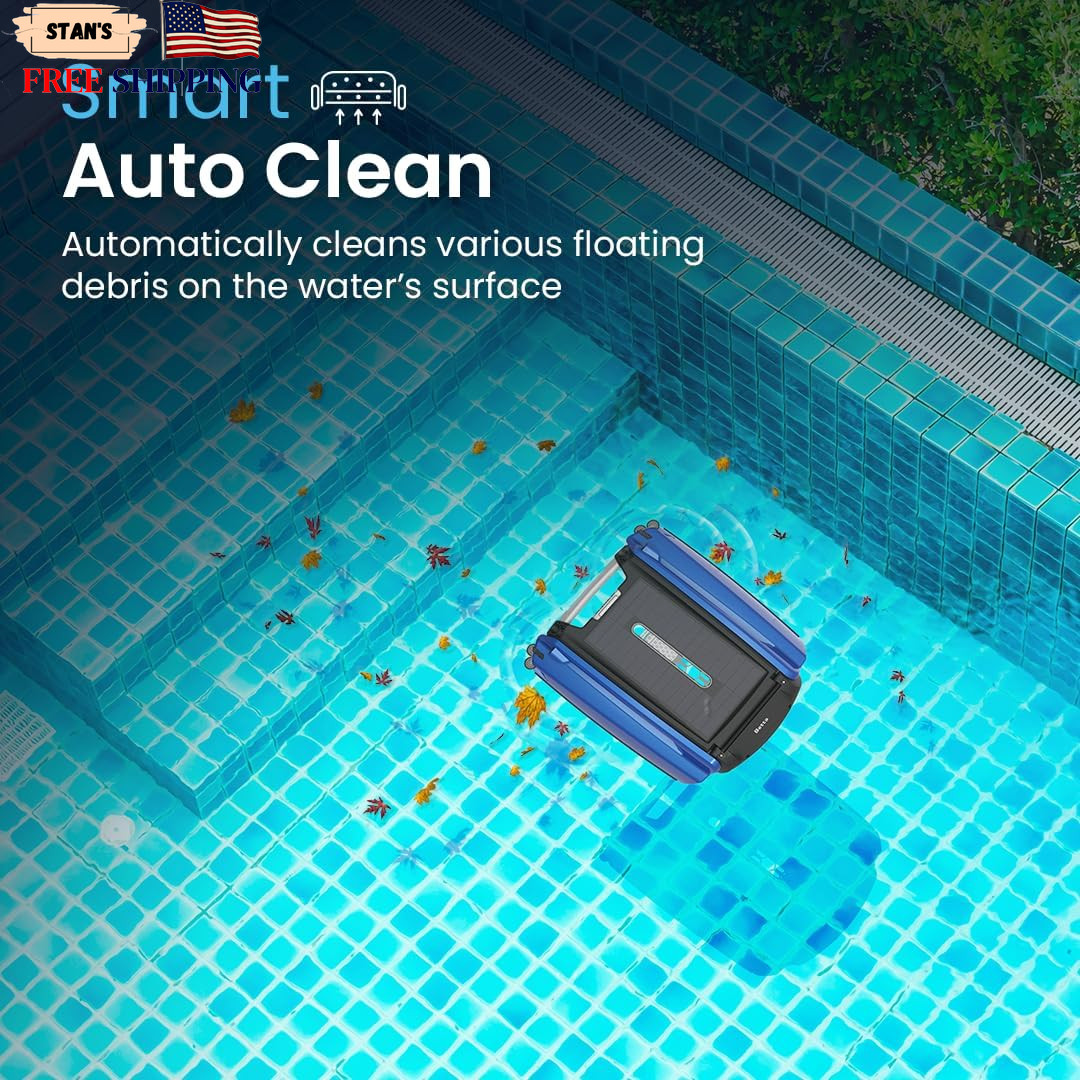 Betta SE Solar Powered Automatic Robotic Pool Surface Skimmer Cleaner Blue NEW