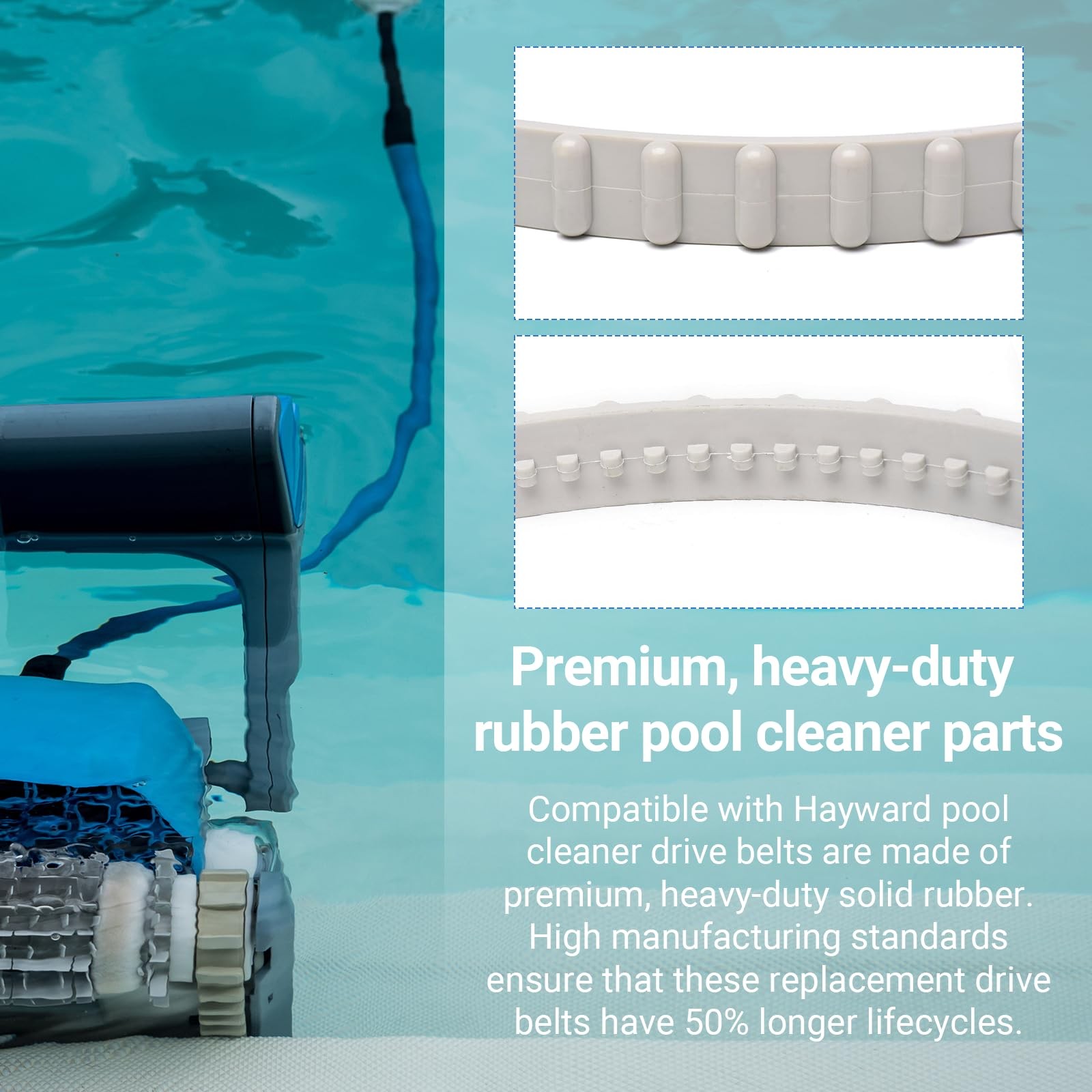 (2 Pack) RCX23002 Replacement Soft Tread Drive Belt – Premium, Heavy-Duty Rub…