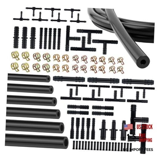 6PCS 5Ft Silicone Vacuum Hose Automotive Kit – ID 94PCS