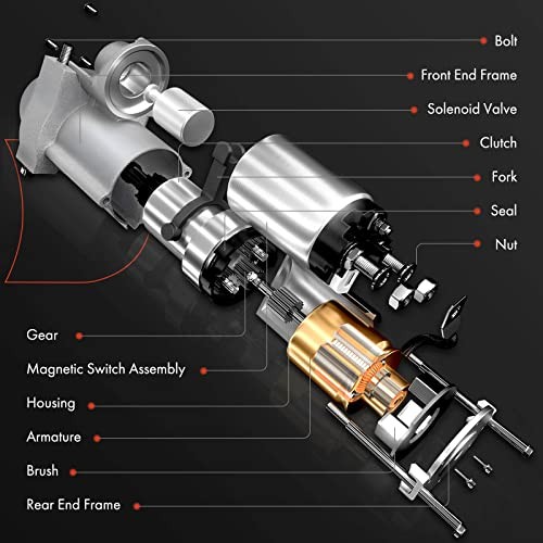 Starter Motor, 12V 1.2KW 11 Teeth CW, Compatible with Mazda | for Mazda 3
