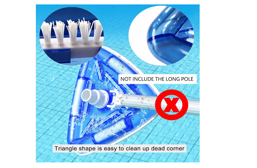 Vacuum Head Above Ground Inground Swimming Pool Fiberglass Brushes Plastic Pools