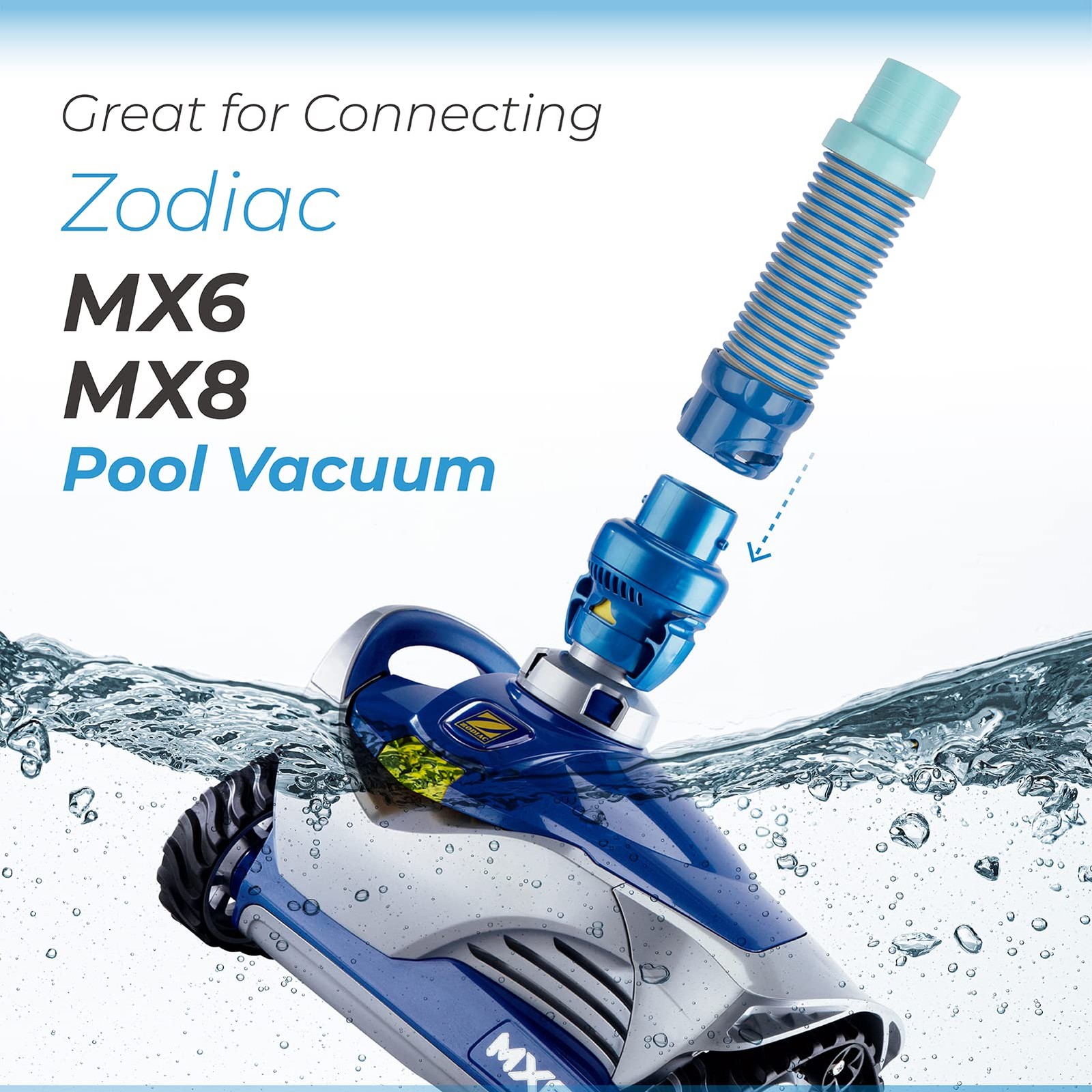 Pool Vacuum Hose Adapter Compatible with Zodiac MX6 MX8 7.5 Inch