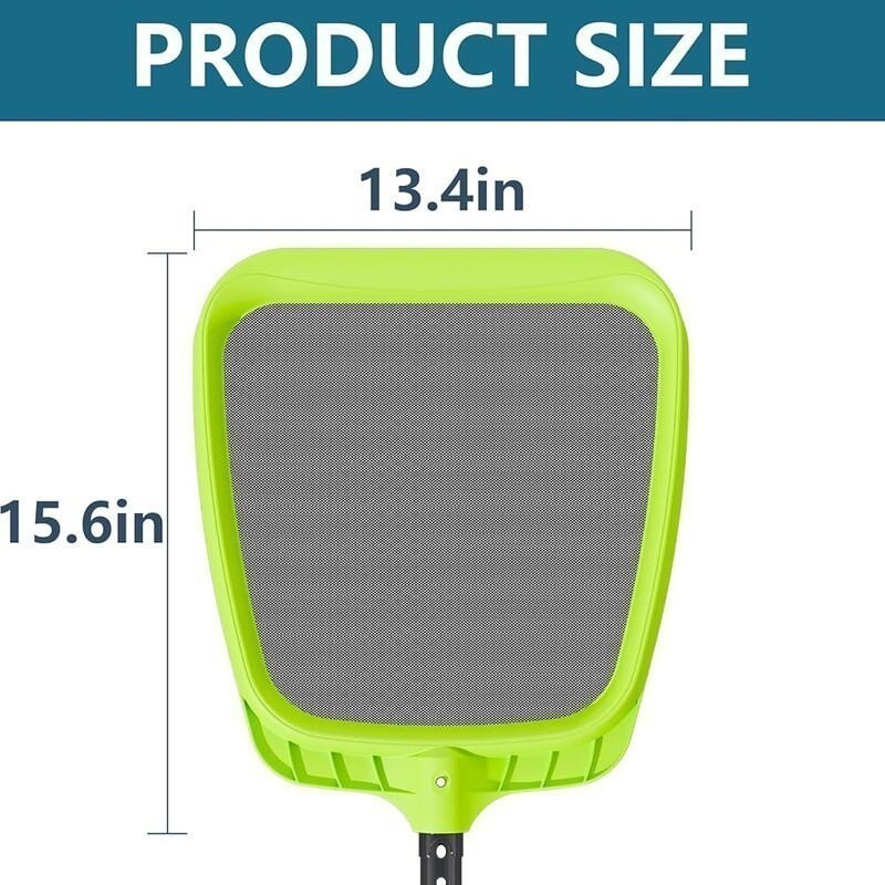 Heavy Duty Pool Skimmer Net Reinforced Frame Nylon Leaf Rake Spa Cleaning Home
