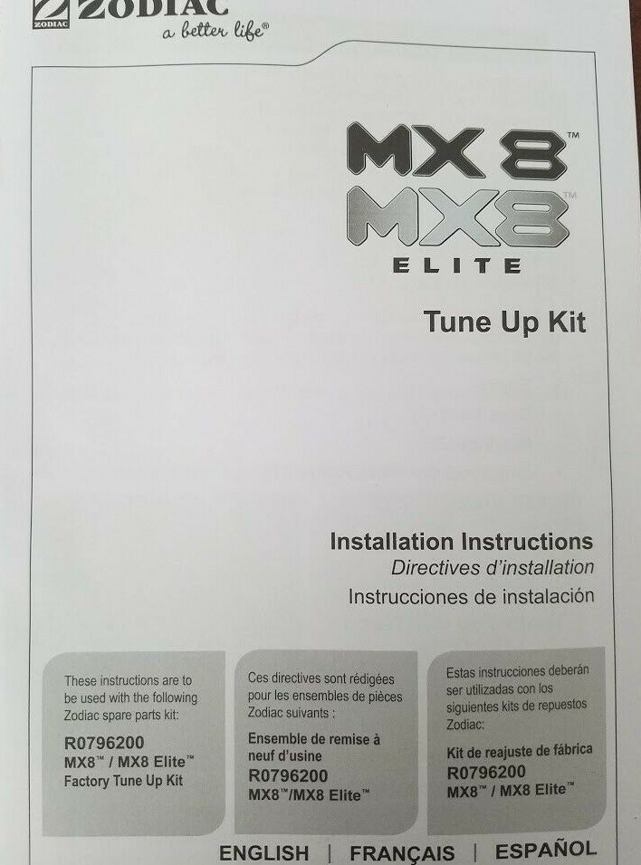 Zodiac Barracuda MX8 Tune Up Kit for MX8 Elite MX6 Pool Cleaner R0796200